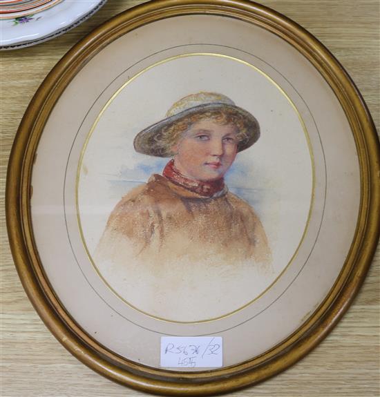 Victorian watercolour of a fisherboy